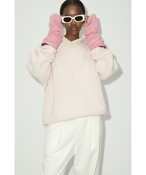 セール】LOVE CITY KNIT HOODIE AURORA PINK（パーカー）｜NOHANT