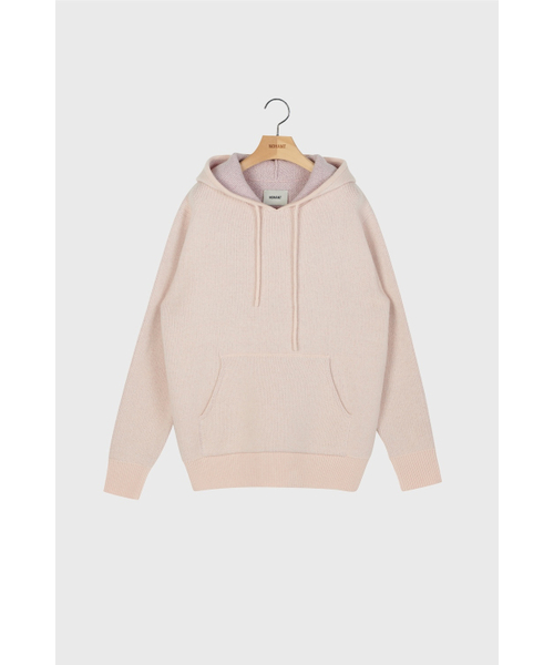 LOVE CITY KNIT HOODIE AURORA PINK（パーカー）｜NOHANT（ノアン）の