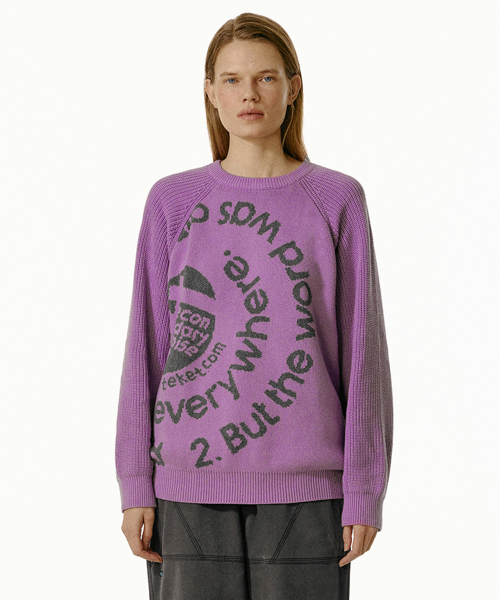 Off The Record Knit Sweater Pink