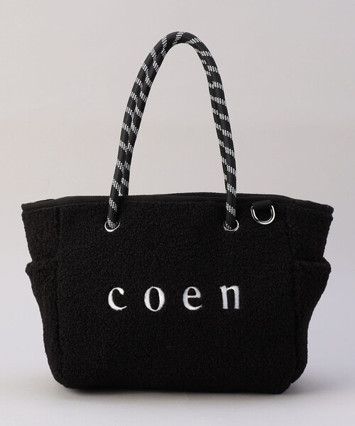 coen（コーエン）の「coen（コーエン）ロゴ リバーシブルボア＆チェックトートバッグ（ハンドバッグ・レディース・オフホワイト/オリーブ/ブラック/ダークグレー・FREE）」の14枚目の写真