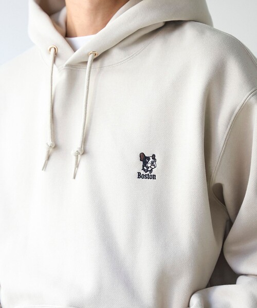 coen（コーエン）の「ドッグシシュウスウェットパーカー【保温性】（パーカー・メンズ・ライトグレー/ダークグリーン/ナチュラル/ブラック・XL/L/M/S）」の3枚目の写真