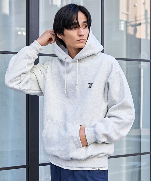 coen（コーエン）の「ドッグシシュウスウェットパーカー【保温性】（パーカー・メンズ・ライトグレー/ダークグリーン/ナチュラル/ブラック・XL/L/M/S）」の11枚目の写真