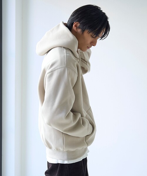 coen（コーエン）の「ドッグシシュウスウェットパーカー【保温性】（パーカー・メンズ・ライトグレー/ダークグリーン/ナチュラル/ブラック・XL/L/M/S）」の17枚目の写真