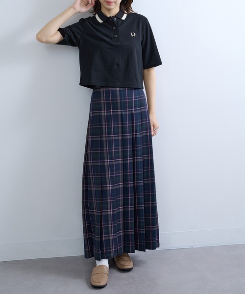 FRED PERRY（フレッドペリー）の「【FRED PERRY】BOLD TIPPED POLO SHIRT G2182/ボールド ティップド ポロ シャツ（ポロシャツ・レディース・ネイビー/オフホワイト/ブラック・FREE）」の9枚目の写真