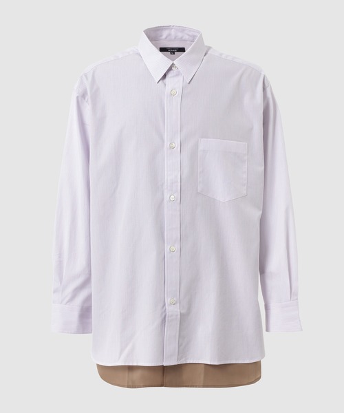 COMME des GARCONS HOMME(コム デ ギャルソン・オム)の「COTTON STRIPE & POLYESTER SHIRTS(シャツ/ブラウス・メンズ・ターコイズブルー/ベージュ・L/M/S/XS)」の1枚目の写真