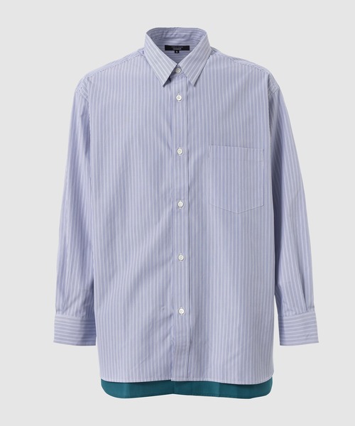 COMME des GARCONS HOMME(コム デ ギャルソン・オム)の「COTTON STRIPE & POLYESTER SHIRTS(シャツ/ブラウス・メンズ・ターコイズブルー/ベージュ・L/M/S/XS)」の2枚目の写真