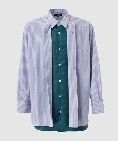 COMME des GARCONS HOMME(コム デ ギャルソン・オム)の「COTTON STRIPE & POLYESTER SHIRTS(シャツ/ブラウス・メンズ・ターコイズブルー/ベージュ・L/M/S/XS)」の8枚目の写真