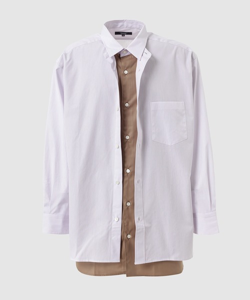 COMME des GARCONS HOMME(コム デ ギャルソン・オム)の「COTTON STRIPE & POLYESTER SHIRTS(シャツ/ブラウス・メンズ・ターコイズブルー/ベージュ・L/M/S/XS)」の5枚目の写真