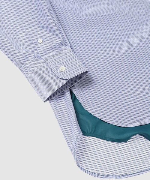 COMME des GARCONS HOMME(コム デ ギャルソン・オム)の「COTTON STRIPE & POLYESTER SHIRTS(シャツ/ブラウス・メンズ・ターコイズブルー/ベージュ・L/M/S/XS)」の3枚目の写真