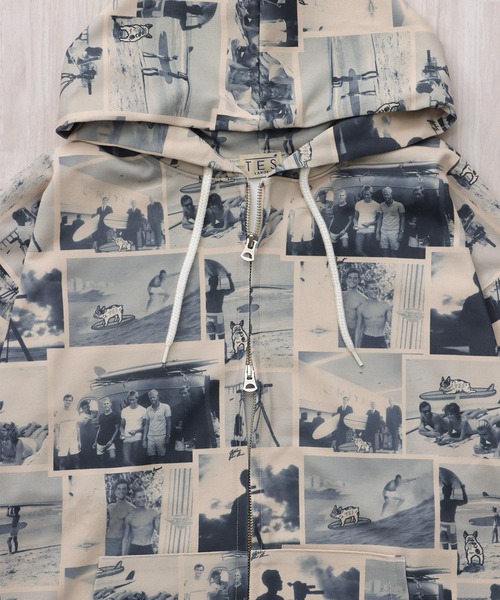 The Endless Summer（エンドレスサマー）の「TES HISTORY ALLOVER ZIP PK / ジップパーカー（パーカー・メンズ・ホワイト/ライトグレー/サンドベージュ・SMALL/X-LARGE/LARGE/MEDIUM）」の14枚目の写真
