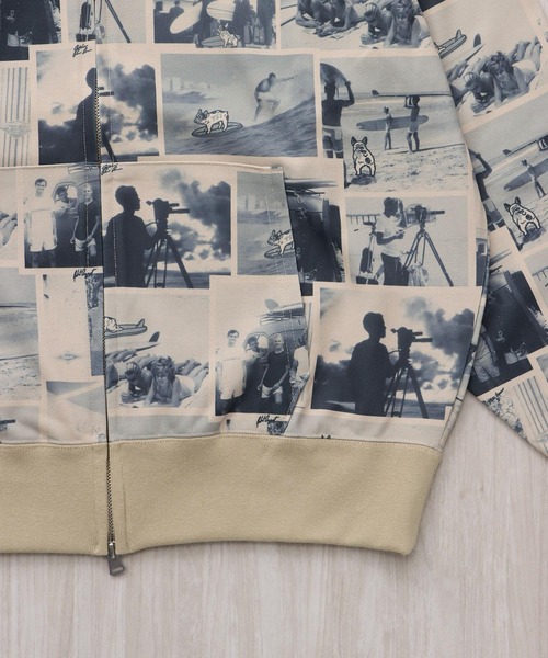 The Endless Summer（エンドレスサマー）の「TES HISTORY ALLOVER ZIP PK / ジップパーカー（パーカー・メンズ・ホワイト/ライトグレー/サンドベージュ・SMALL/X-LARGE/LARGE/MEDIUM）」の15枚目の写真