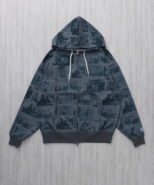 The Endless Summer（エンドレスサマー）の「TES HISTORY ALLOVER ZIP PK / ジップパーカー（パーカー・メンズ・ホワイト/ライトグレー/サンドベージュ・SMALL/X-LARGE/LARGE/MEDIUM）」の9枚目の写真