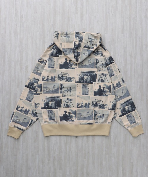 The Endless Summer（エンドレスサマー）の「TES HISTORY ALLOVER ZIP PK / ジップパーカー（パーカー・メンズ・ホワイト/ライトグレー/サンドベージュ・SMALL/X-LARGE/LARGE/MEDIUM）」の16枚目の写真