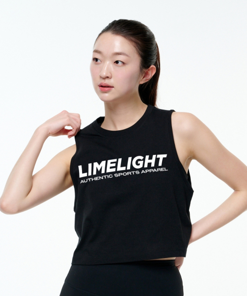 LIMELIGHT APPAREL(ライムライトアパレル)の「ライムライト クロップスリーブレスウーマン (ブラック/ホワイト)(Tシャツ/カットソー・レディース・その他・SMALL/MEDIUM/LARGE)」の1枚目の写真