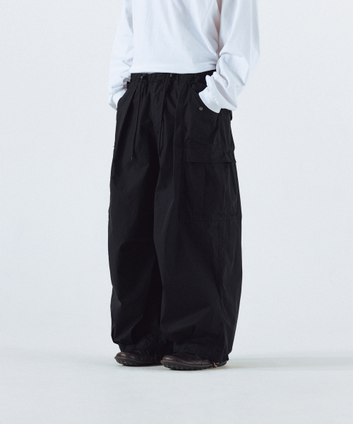 ANGLAN(アングラン)の「Field Vijo Balloon Pants - Black(その他パンツ・メンズ・ブラック・FREE)」の4枚目の写真