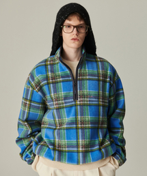 Beyond Closet（-）の「[COLLECTION LINE] Preppy Plaid Zip-Up Fleece Blue（その他アウター・メンズ）」