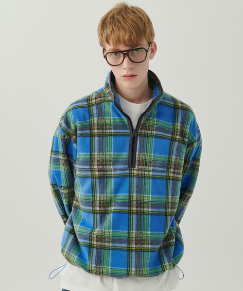 Beyond Closet（-）の「[COLLECTION LINE] プレッピー・チェック・ジップアップ・フリース・ブルー（その他アウター・メンズ・その他・MEDIUM/LARGE）」の7枚目の写真