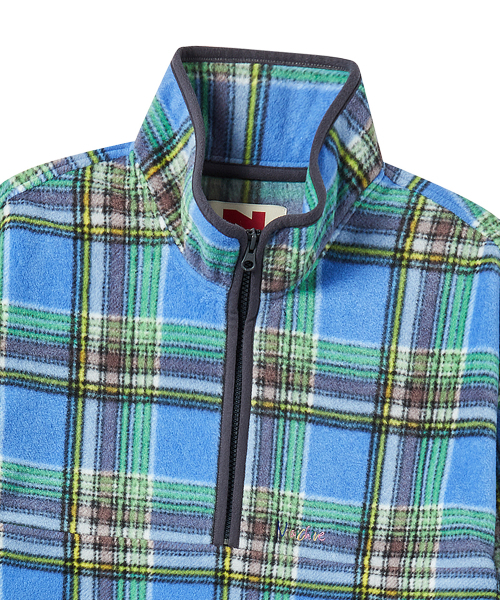 Beyond Closet（-）の「[COLLECTION LINE] プレッピー・チェック・ジップアップ・フリース・ブルー（その他アウター・メンズ・その他・MEDIUM/LARGE）」の2枚目の写真