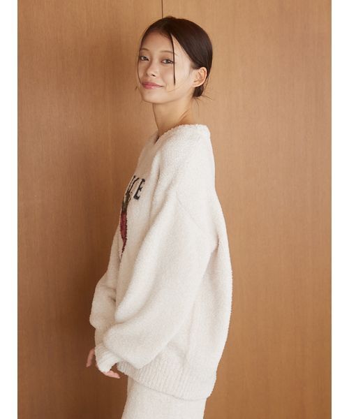 セール】メランジストロベリージャガードプルオーバー（ルームウェア