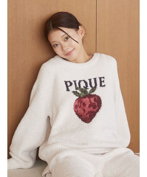 メランジストロベリージャガードプルオーバー（ルームウェア/パジャマ