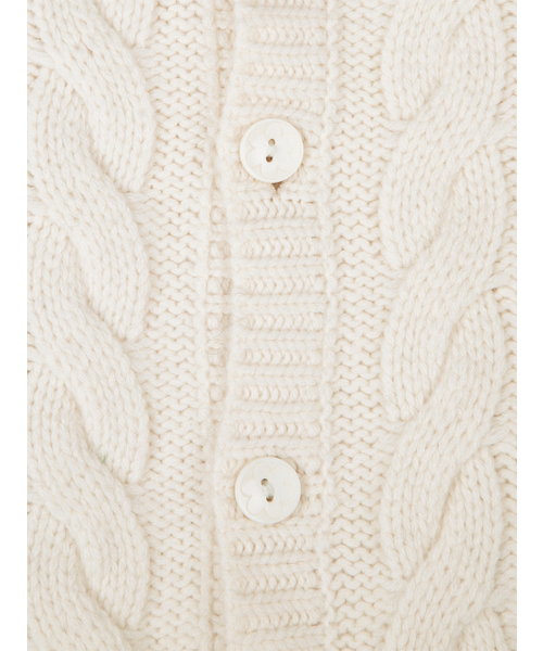 TUOMIO（トゥオミオ）の「DAMAGED CABLE CARDIGAN [CREAM]（カーディガン/ボレロ・レディース・その他・1/2）」の4枚目の写真