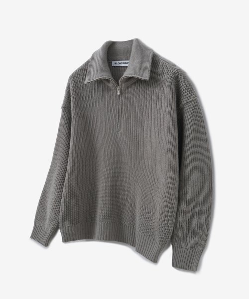 BLOND9(ブロンドナイン)の「オーバーサイズリブニット集業_メタルグレー(ニット/セーター・メンズ・グレー・LARGE/MEDIUM/SMALL/X-LARGE/X-SMALL/XX-LARGE)」の2枚目の写真