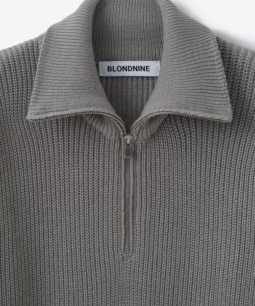 BLOND9(ブロンドナイン)の「オーバーサイズリブニット集業_メタルグレー(ニット/セーター・メンズ・グレー・LARGE/MEDIUM/SMALL/X-LARGE/X-SMALL/XX-LARGE)」の3枚目の写真