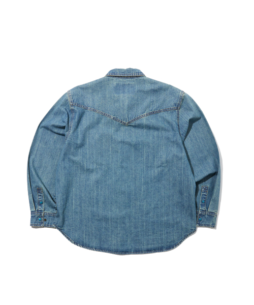 PENFIELD（ペンフィールド）の「ダイングデニムウェスタンシャツライトインディゴ_FR1WR18U（シャツ/ブラウス・メンズ・スカイブルー・SMALL/MEDIUM/LARGE）」の3枚目の写真