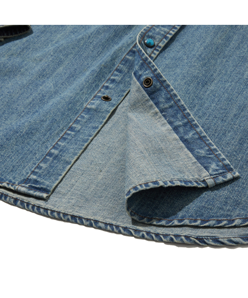 PENFIELD（ペンフィールド）の「ダイングデニムウェスタンシャツライトインディゴ_FR1WR18U（シャツ/ブラウス・メンズ・スカイブルー・SMALL/MEDIUM/LARGE）」の9枚目の写真