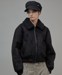 Soft Shearing Bomber Jacket Black