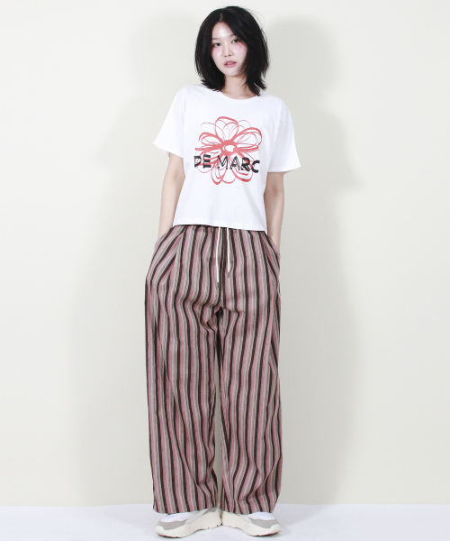 DEMARC(ドゥマーク)の「VINTAGE STRIPE WIDE PANTS DUSTY PINK(その他パンツ・レディース・その他・LARGE/MEDIUM)」の10枚目の写真