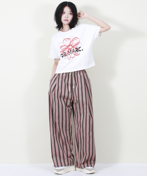 DEMARC(ドゥマーク)の「VINTAGE STRIPE WIDE PANTS DUSTY PINK(その他パンツ・レディース・その他・LARGE/MEDIUM)」の11枚目の写真