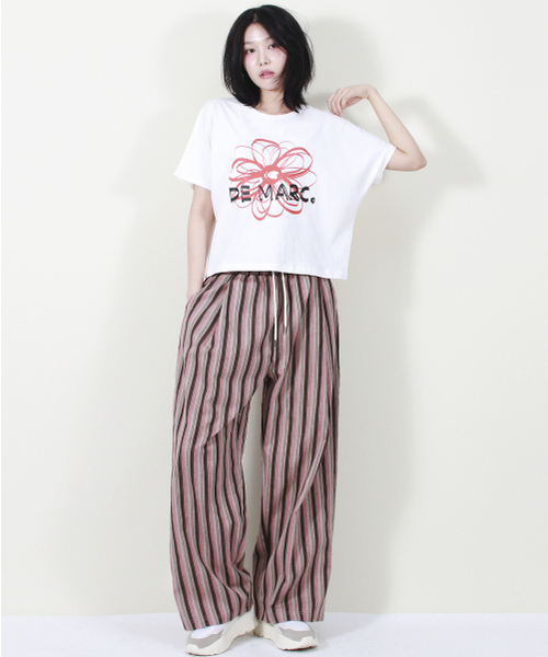 DEMARC(ドゥマーク)の「VINTAGE STRIPE WIDE PANTS DUSTY PINK(その他パンツ・レディース・その他・LARGE/MEDIUM)」の12枚目の写真