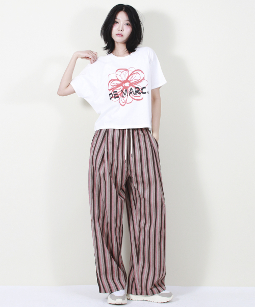 DEMARC(ドゥマーク)の「VINTAGE STRIPE WIDE PANTS DUSTY PINK(その他パンツ・レディース・その他・LARGE/MEDIUM)」の13枚目の写真