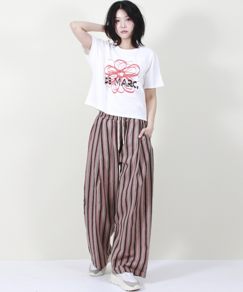 DEMARC(ドゥマーク)の「VINTAGE STRIPE WIDE PANTS DUSTY PINK(その他パンツ・レディース・その他・LARGE/MEDIUM)」の14枚目の写真