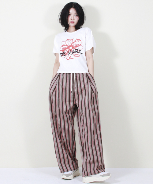 DEMARC(ドゥマーク)の「VINTAGE STRIPE WIDE PANTS DUSTY PINK(その他パンツ・レディース・その他・LARGE/MEDIUM)」の15枚目の写真
