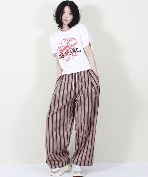 DEMARC(ドゥマーク)の「VINTAGE STRIPE WIDE PANTS DUSTY PINK(その他パンツ・レディース・その他・LARGE/MEDIUM)」の16枚目の写真