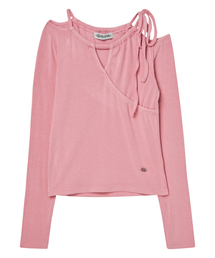 DELICCENT（デリセント）の「カットアウトスリムTシャツ[PINK]（Tシャツ/カットソー）」