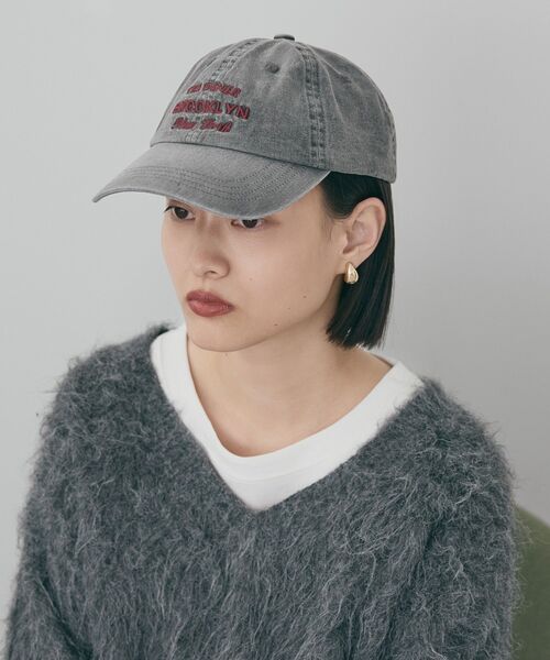 AMERICAN HOLIC(アメリカンホリック)の「刺繍ロゴピグメントキャップ(キャップ・レディース・チャコールグレー/ブラウン・FREE)」の4枚目の写真