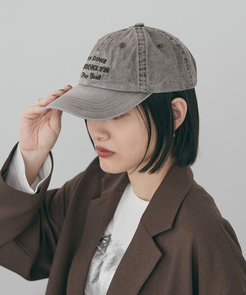 AMERICAN HOLIC(アメリカンホリック)の「刺繍ロゴピグメントキャップ(キャップ・レディース・チャコールグレー/ブラウン・FREE)」の6枚目の写真