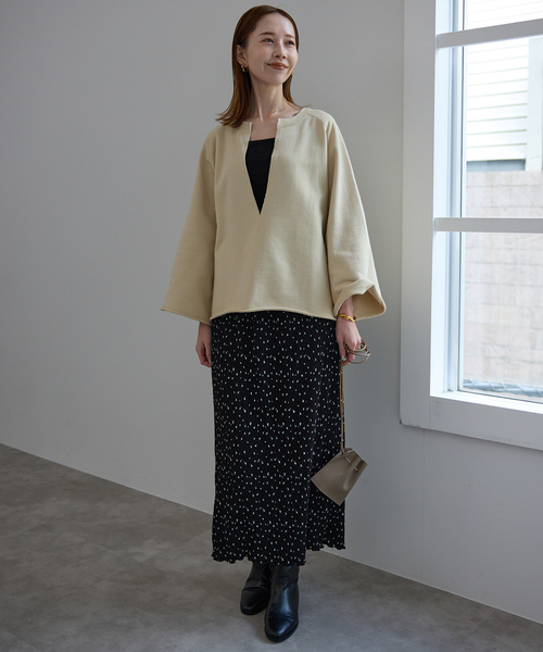 SLOBE IENA（スローブイエナ）の「flower pleats アイラインスカート（スカート・レディース・ブラック/レッド・FREE）」の21枚目の写真