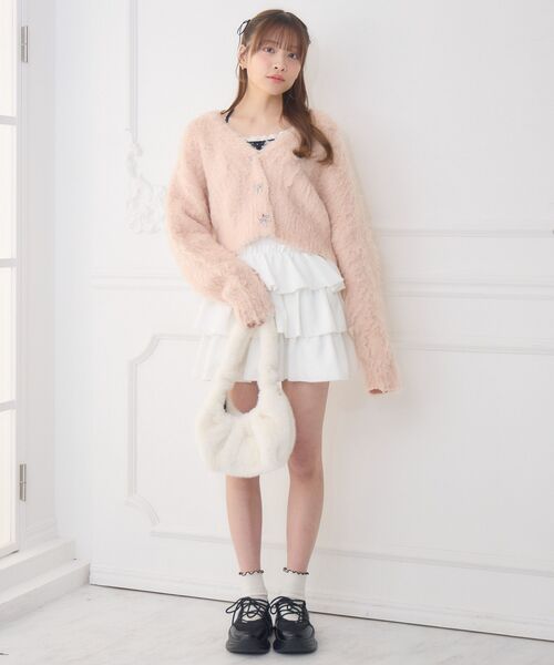 ems excite（エムズエキサイト）の「Fファーバッグ（ハンドバッグ・レディース・ピンク/ブラウン/オフホワイト・ONE SIZE）」の15枚目の写真