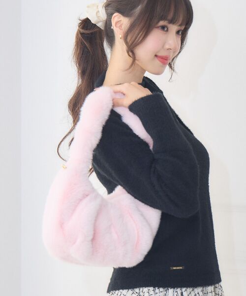 ems excite（エムズエキサイト）の「Fファーバッグ（ハンドバッグ・レディース・ピンク/ブラウン/オフホワイト・ONE SIZE）」の22枚目の写真