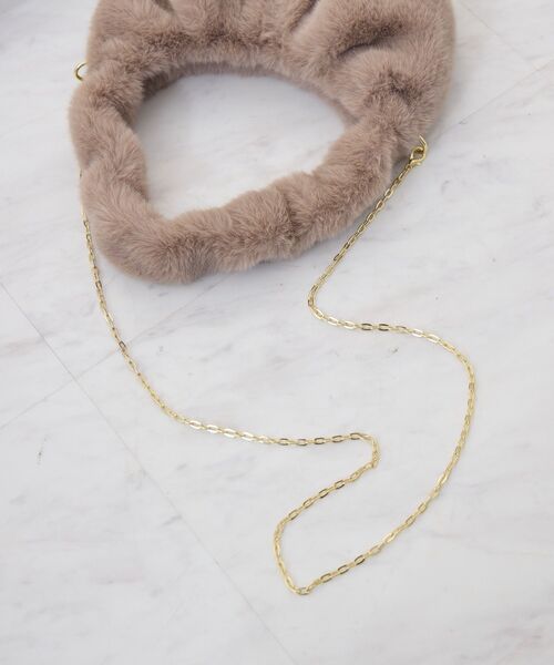 ems excite（エムズエキサイト）の「Fファーバッグ（ハンドバッグ・レディース・ピンク/ブラウン/オフホワイト・ONE SIZE）」の8枚目の写真