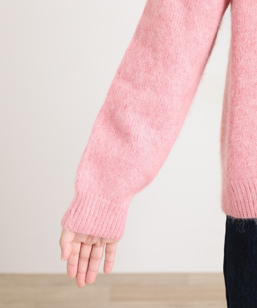 EGLANTINE(エグランティーヌ)の「EGLANTINE 襟付きプルオーバーニット(ニット/セーター・レディース・サーモンピンク/オフホワイト/グレー・38)」の8枚目の写真