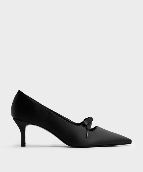 CHARLES & KEITH(チャールズ & キース)の「Venetia ヴェネツィア ボウタイポインテッドトゥパンプス(パンプス・レディース・ブラック系その他2/ライラック/ライトブルー・25cm/24.5cm/23.5cm/23cm/22.5cm/25.5cm)」の2枚目の写真