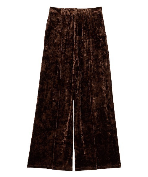 Ameri(アメリ)の「ACETATE VELOUR STRAIGHT WIDE PANTS(スラックス・レディース・ブラウン/オフホワイト/ネイビー・MEDIUM/SMALL)」の21枚目の写真