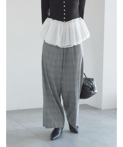 Te chichi（テチチ）の「【宮本茉由着用】グレンチェックスラックス（その他パンツ・レディース・チャコールグレー/ブラック・F）」の6枚目の写真