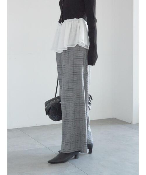 Te chichi（テチチ）の「【宮本茉由着用】グレンチェックスラックス（その他パンツ・レディース・チャコールグレー/ブラック・F）」の7枚目の写真