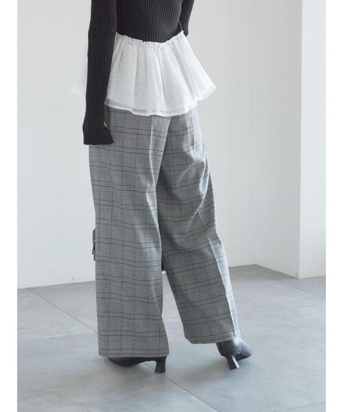 Te chichi（テチチ）の「【宮本茉由着用】グレンチェックスラックス（その他パンツ・レディース・チャコールグレー/ブラック・F）」の8枚目の写真